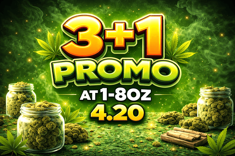 4/20 Special: Buy 3 Get 1 Free at 1-8oz.org