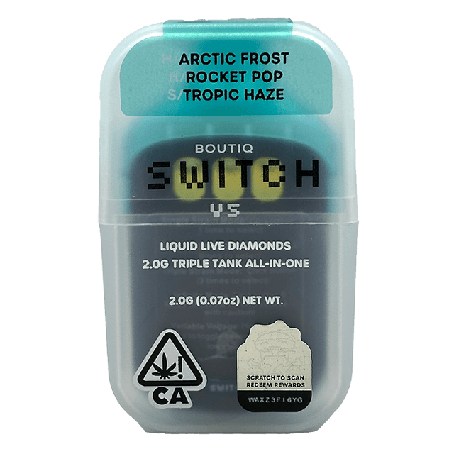 buy boutiq switch arctic frost x rocket pop x tropic haze disposable cannabis vape online