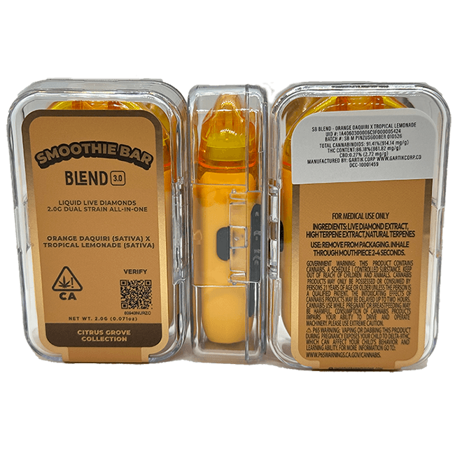 buy smoothie bar orange daquiri x tropical lemonade disposable cannabis vape online